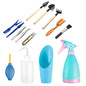 14 Pieces Succulent Plants Tools, Mini Garden Hand Tools Miniature Fairy Garden Tools Kit Bonsai Tools Planting Set with Scissors, Mini Rake, Shovel, Transplanting Tool Watering Can etc