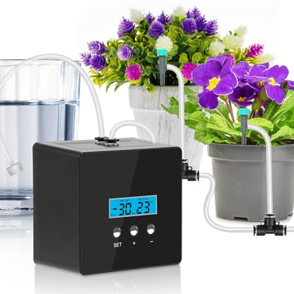 Automatic Watering System for Potted Plants - 10-Pot Indoor Plant Waterer with Timer, Leak-Proof Design & USB-C/Battery Power