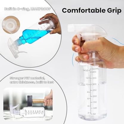 Plastic Spray Bottle, Clear-scale, 16.9oz, 2 Pack - color: Clear-scale