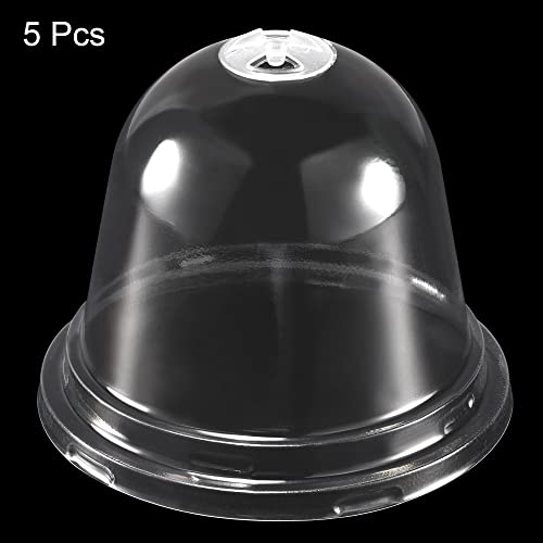 PATIKIL 5-Pack 4.1" Plant Humidity Dome Round Plant Cover Clear 10.5cm - size: 4.1"