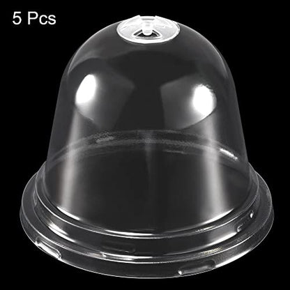 PATIKIL 5-Pack 4.1" Plant Humidity Dome Round Plant Cover Clear 10.5cm - size: 4.1"