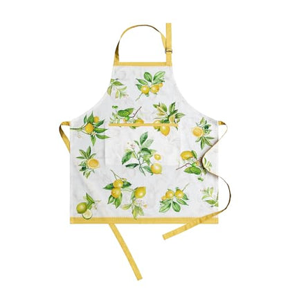 Maison d' Hermine Aprons for women with Pocket 100% Cotton (27.50"x31.50") - color: 002 - Limoncello