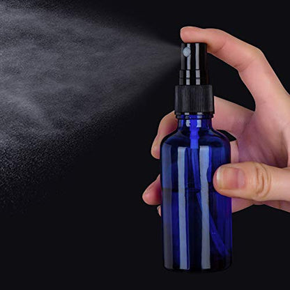 Hydior 2oz Glass Spray Bottles For Essential Oils, Blue, 3 Pack - color: Black Blue