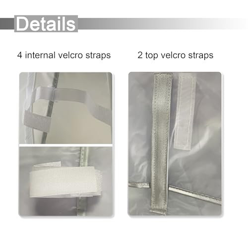 Frosted PVC Wire Shelf Cover 48 x 18 x 72 Inch Storage Rack Cover - color: Frosted, size: 48" W x 18" D x 72" H
