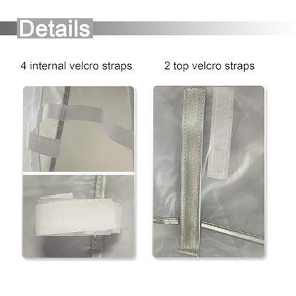 Frosted PVC Wire Shelf Cover 48 x 18 x 72 Inch Storage Rack Cover - color: Frosted, size: 48" W x 18" D x 72" H