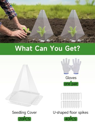 10 Pack Garden Cloches,Clear Reusable Plant Bell Covers,7.8"x11"