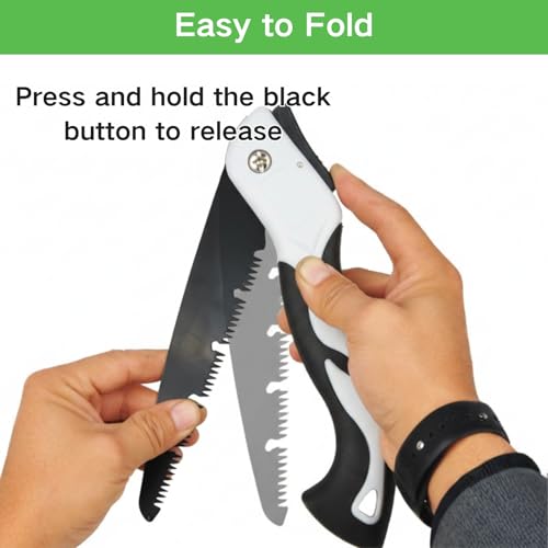 11.8 Inch Folding Hand Saw, SK5 Steel Pruning Saw for Wood Cutting