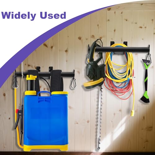 Backpack Blower Wall Hanger,Heavy Duty Wall Mounted Backpack Blower Rack,Backpack Leaf Blower Hanger for Backpack Leaf Blowers,Garden Sprayers,Chainsaws