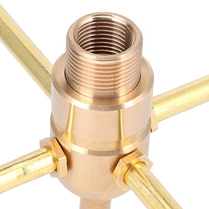 Rotating Fountain Nozzles Fountain Nozzle G1/2 Female Thread Fountain Nozzle Heads G3/4 Male Thread 4 Arm Rotate Brass Spray Head Sprinkler for Garden Pond