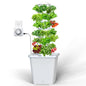 Hydroponics Growing System, 30-Plant Indoor Hydroponic Tower with Pump System, Plants Germination Kit, Smart Aeroponic Herb Garden, Vertical Hydroponic System for Gardening Lover (No Seed) - color: White