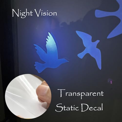 UV Reflective Anti Collision Window Bird Stickers Decals Glass Door Protect and Save Bird Strikes (Transparent, Reusable) - color: Transparent Uv Reflective