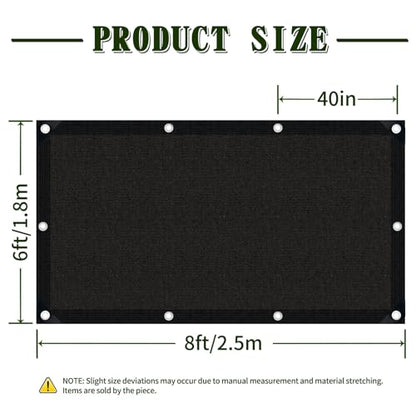 40% Shade Cloth 6×8FT, UV Sun Shade Mesh for Garden Plants - color: 40%Black, size: 6×8FT