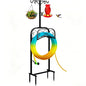 Gtongoko Garden Hose Holder for Outside 70" with 4 Prongs Base & 2 Shepherds Hooks Heavy Duty Freestanding Metal Water Hose Holder Stand Holds Up to 150FT Hose & 44LB Detachable Hose Storage for Yard - size: 70 Inch