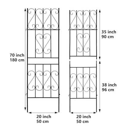 Thealyn 2 Pack Metal Garden Trellis for Climbing Plants Outdoor