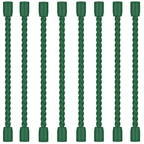 8PCS 4 Inch Silicone Cable Ties, Reusable Bendable Rubber Twist Ties - color: Pine Green, size: 4in(8pcs)