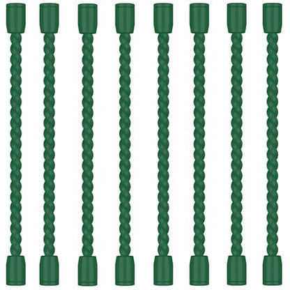 8PCS 4 Inch Silicone Cable Ties, Reusable Bendable Rubber Twist Ties - color: Pine Green, size: 4in(8pcs)