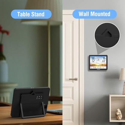 Raddy AG7 Wireless Weather Station, Color Display Atomic Clock - style: AG7