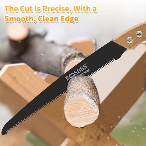 BOOSDEN 11" Pruning Saw, Japanese Hand Saw for Tree Trimming/Wood Cutting