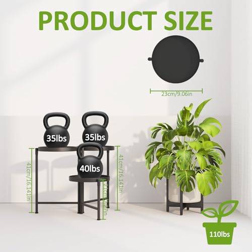 3 Tier Tall Metal Plant Stand, Duty Tiered Flower Shelf for Patio Garden - size: 3 Tier