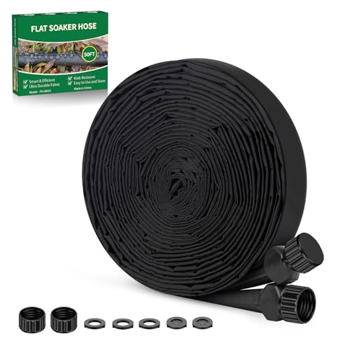 Drip Hose 50FT With Drip Irrigation System, Linkable Soaker Hoses