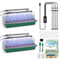 BlumWay Seed Starter Tray with Grow Light, 1-24H Timer, 2 Pack 80 Cells