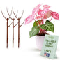 Twigs GA Stackable Plant Support Stakes, Begonia Red, 3-Pack, 17" L - color: Begonia Red, size: Stackable (3 Pack)