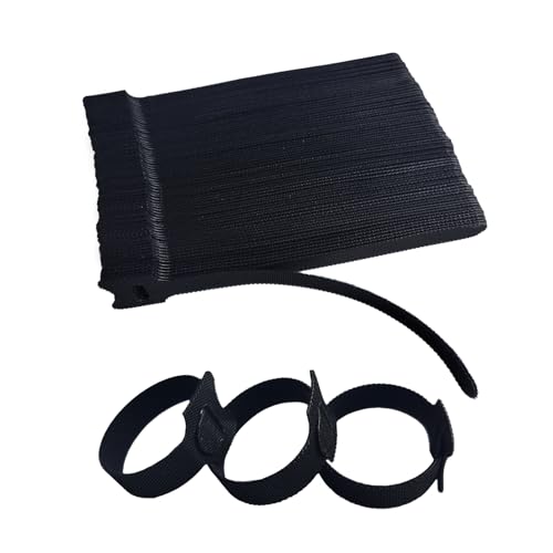 6 Inches 100 PCS Black Reusable Cable Ties,Multi-purpose Adjustable Cord Straps,Cable Organizer,Cord Wrap and Hook Loop Cords Management,Adjustable Cord Ties - size: 6inches-100PCS