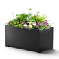 32" Metal Large Rectangular Planter - Black Long Planter Box with Legs - color: Black, size: 32" L x 15" W x 15" H