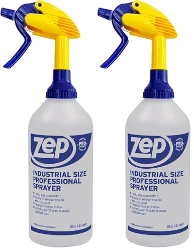 Zep Industrial Sprayer Bottle - 48 Ounces C32810 - Up to 30 Foot Spray, Adjustable Nozzle (Pack of 2) - size: 48 fl oz (Pack of 2)