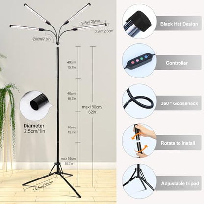 FECiDA Full Spectrum Standing Grow Lights for Indoor Plants, Bonsai Tree - size: 4-Tube