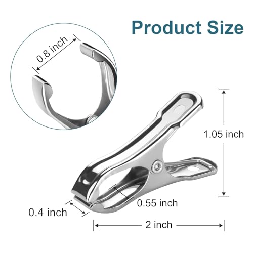 40 PCS Greenhouse Clips for Netting, Stainless Steel Garden Clamps, 2 Inch - style: 2inch-40pcs