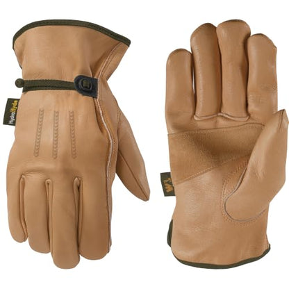 Wells Lamont Men's Slip-On HydraHyde Leather Work Gloves - color: Sunbaked, size: Large (Pack of 1), style: Ball & Taoe