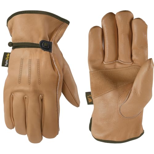 Wells Lamont Men's Slip-On HydraHyde Leather Work Gloves - color: Sunbaked, size: Large (Pack of 1), style: Ball & Taoe
