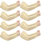 Janmercy 8 Pairs Arm Sleeves Thin Skin Protectors - color: Beige