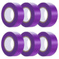 6 Pack Purple Flagging Tape, Non-Adhesive Plastic Ribbon Neon Marking Roll - color: Purple