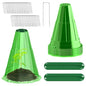 Garden Cloches for Plants, 40 Pack Garden Cloche with Rotary Vent, Reusable Bell Plant Covers with 40Pcs Ground Stakes, Plant Cloche Protectors from Animals Snails Birds Chickens, 7.9" H X 6.7" D - color: Green-40pc