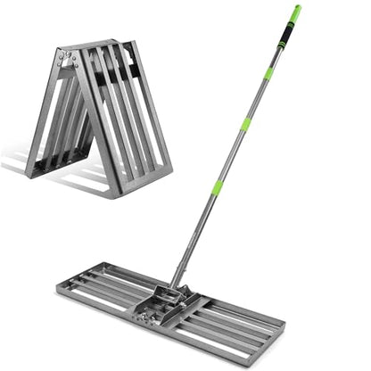 WORKPRO Lawn Leveling Rake, 30"x10" Rake with 6FT Adjustable Handle - size: 30''x10''-6FT