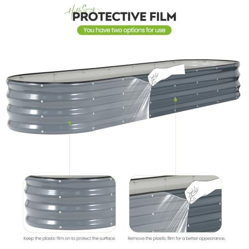 Galvanized Raised Garden Bed 2 PCS, 8x2x1ft Metal Planter Box Grey - color: Gray, size: 8x2x1ft(2pcs)