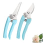 Leize Flower Scissors Set, 2 Pack Premium Thickened Stainless Steel Floral Shears, Strong Pruner for Flowers, Branches and Leaves, Upgrade - color: Lightblue2p