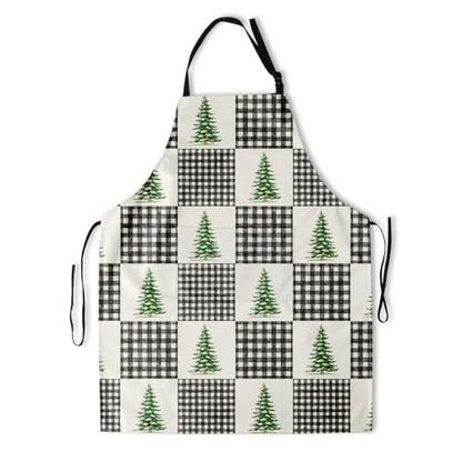 Art Apron with Pocket for Women Men - color: Buffalo Checks