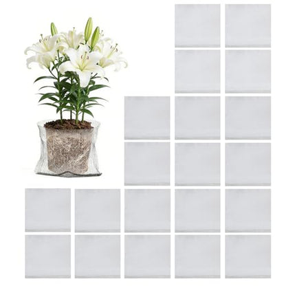 Gopher Baskets 3 Gallon 20 Pcs Root Guard Gopher Proof Wire Mesh Basket 14x14 in Stainless Steel Basket Fruit Protection Bag for Plants Root Barrier - size: 3 Gallon 20 PCS 14x14in