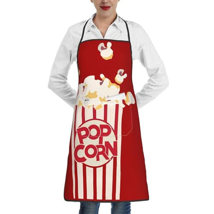 Waterproof Apron with Pockets - color: Red
