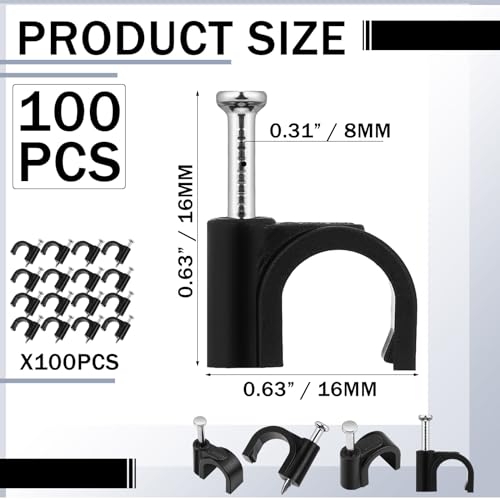 100 Pcs Drip Irrigation Tubing Mounting Clips, 1/4" and 3/8", Black - style: 1/4" and 3/8"