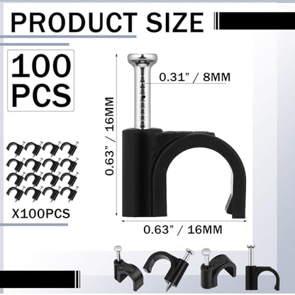 100 Pcs Drip Irrigation Tubing Mounting Clips, 1/4" and 3/8", Black - style: 1/4" and 3/8"