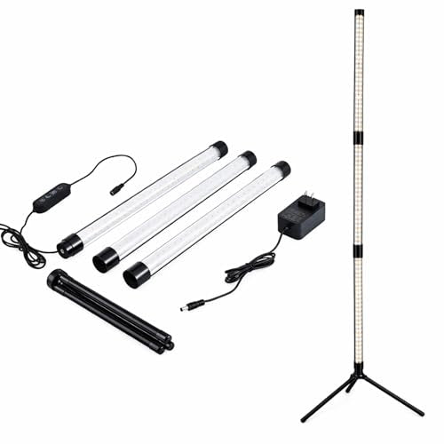 Standing Grow Light for Indoor Plants, 19"- 52" Tall Grow Lights for Indoor Plants with 42W 144 LEDs Full Spectrum, 10 Dimming, 4000K, Timer 3/9/12h for Wide Coverage Growth