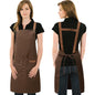 DILLMAN Art Aprons for Men Women H Back Straps Chef Apron with Pockets - color: Brown