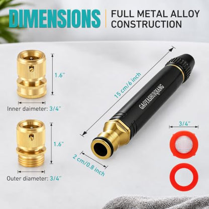 High Pressure Power Washer Nozzle with 3/4" GHT Garden Hose Connector