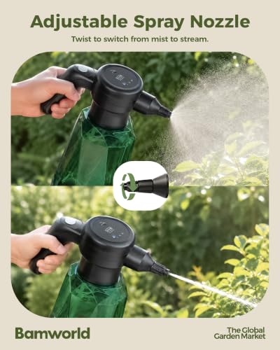 Bamworld Electric Spray Bottle 2L Rechargeable Battery Powered Sprayer