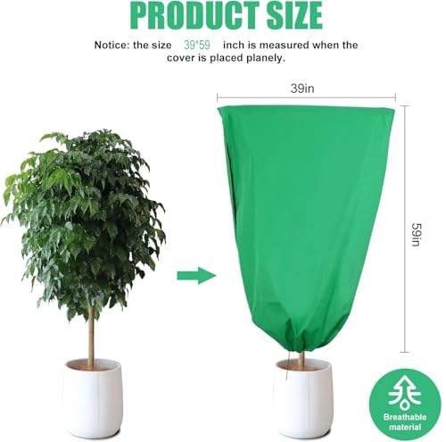4 Pack Zippered Plant Covers for Freeze Protection, 39 x 59 in - size: 39"W x 59"H(4 PCS)