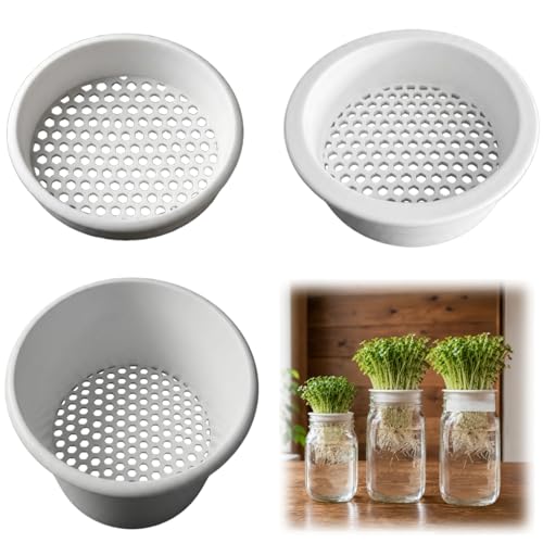Honeycomb Sprouting Trays for Mason Jars, 3-Pack Seed Starter